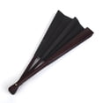 thumbnail image 4 of EeaseMX Abanico de mano plegable de bambú para hombre, regalo para bodas (negro), 4 of 7