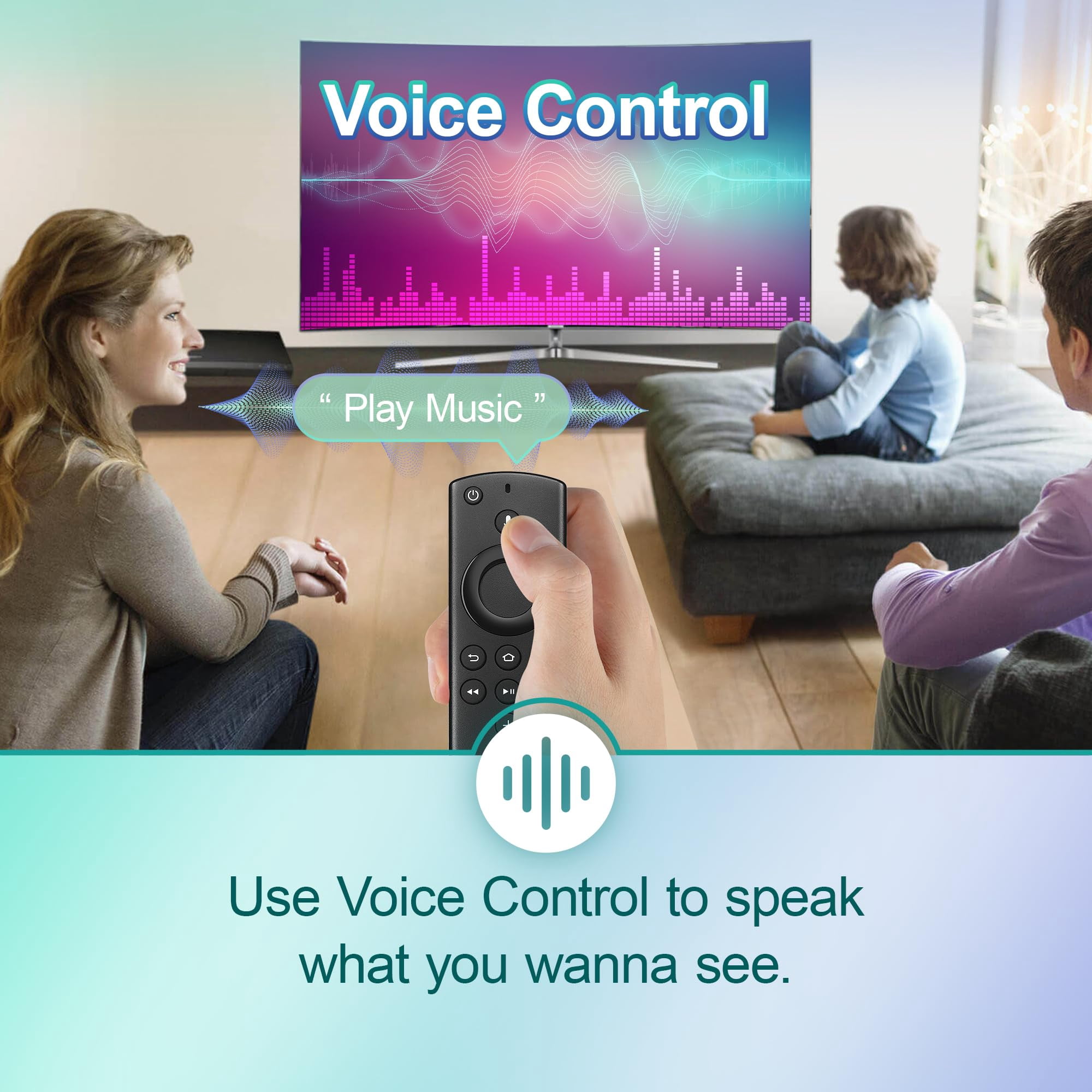 Replacement Voice Remote Control Compatible with All Fires-Series TVs Stick & Cube,TVs Stick Lite/Stick (2nd Gen)/TVs Stick 4K/TVs Cube (1st/2nd Gen),and fit for Smart TVs 3rd Gen