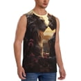 thumbnail image 2 of Yiaed Romantic Flower Lion Couple Print Men's Singlet Vests Summer Running Muscle Tank Tops Gym Undershirt Round Neck Sleeveless for man, 2 of 5