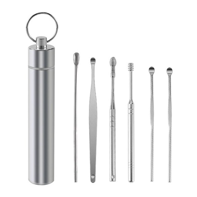 Kit de Limpieza de Oídos BANYUO 8 Piezas Acero Inoxidable