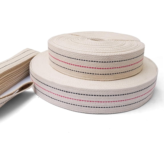 Furniture Cotton 2 Inch Webbing Strap Sewing Supplies for Belt Bag and Luggage Straps in Natural Color - Handbag Strap DIY Projects - Webbing Straps for Cloth Tote Bag (100 FEET)