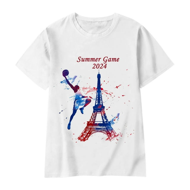 Playeras Cuello V Verano Niños Niñas Manga Corta Estampados Camiseta Tops Ropa