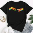 thumbnail image 1 of Camiseta de manga corta para mujer, jersey suave y cómodo, camisetas básicas con cuello redondo para caminar, deportes, viajes, adolescentes y niñas S, 1 of 8