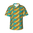 thumbnail image 1 of Balery Hot Dogs 8 Camisas hawaianas de manga corta para hombre, camisas playeras de corte holgado, camisas de vacaciones con botones,Large, 1 of 7