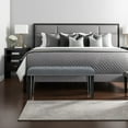 thumbnail image 4 of Abble 38" Wide Upholstered Entryway Bench, End of Bed Bench, Ottoman Bench - Gray, 4 of 9