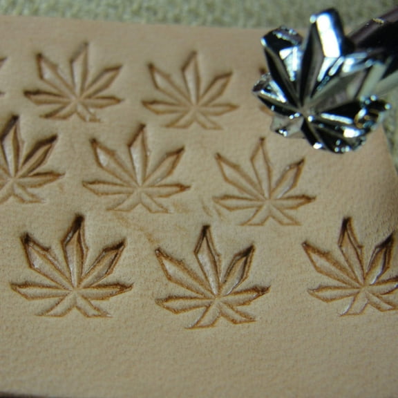 Leather Stamping Tool, Marijuana Leaf Stamp, O67, Leather Stamping Tool Stamp, Craft Japan Leathercraft Tool