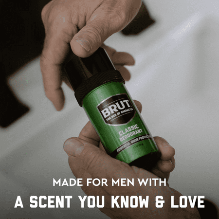Brut Classic Round Stick Deodorant for Men, Powerful Odor Protection, 2.7 oz