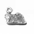 thumbnail image 1 of Sterling Silver 16" Unisex 1.5mm Box Chain 3D Small Pekinese Furry Dog Breed Pendant Necklace, 1 of 2