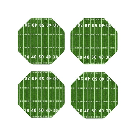 

Tideii American Football Field2 for Leather Coasters 4 Pieces Anti-fouling and Anti-scalding Decorative Coasters Suitable for Restaurants Kitchens Coffee Shops-Octagon