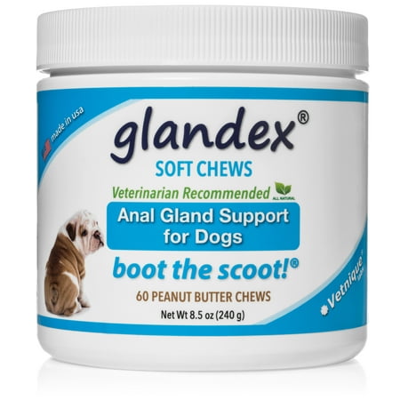 Glandex Peanut Butter Anal Gland Support for Dogs, 60 Soft