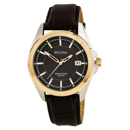 Bulova 98B267 Men's Precisionist Grey Dial Brown Leather Strap Watch