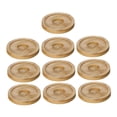 thumbnail image 3 of 10 posavasos redondos de madera para mesa, tazas de té y café Amarillo, 3 of 9
