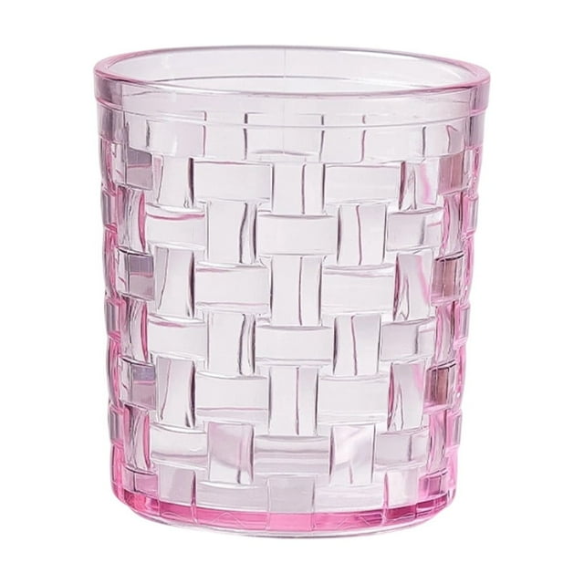 Yhmxh Utensilios de cocina Vaso transparente para enjuague bucal, de boca ancha y grueso, para cepillos de dientes de pareja, copa de vino de bar de tejido de ratán. Muebles para cocina
