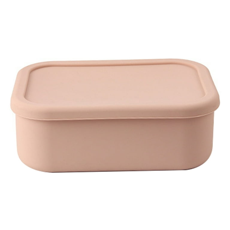 Large Capacity Food-Grade Silicone Bento Box with Leak-Proof Lid -  Microwave Safe, Temperature Resistant, and Portable for School and Work
