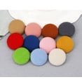 thumbnail image 5 of Xiao Hua Botones de felpa, 50 piezas, 32L, color caqui, cierres de costura, juego de botones para tela, botones decorativos y para manualidades, cierres de tela reutilizables con poliéster y metal., 5 of 5