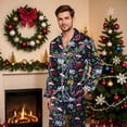 thumbnail image 5 of Jkety Silk Christmas Pajamas for Family - Matching Satin Pajamas Sets Long Sleeve Button Down Comfy Loungewear Sets, 5 of 7