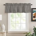 thumbnail image 2 of Black Striped Kitchen Valances for Windows, Modern Simple Farmhouse Beige Vintage Bathroom Window Valances 42x18 Inch Rod Pocket Window Treatments Valance Curtains for Living Room Bedroom Decor, 2 of 9