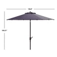 thumbnail image 3 of SAFAVIEH Outdoor Collection Athens 11-Foot Round Crank Umbrella Navy/White, 3 of 5