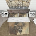 thumbnail image 3 of Designart 'Into the Wild Gold Buffalo' Farmhouse Duvet Cover Set, 3 of 4