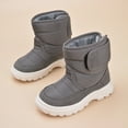 thumbnail image 2 of BOBOGOJP Toddler Snow Boots Boys Girls Winter Cold Weather Waterproof Non Slip Warm Shoes for Little Kids Gray for Size 7, 2 of 7