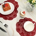 thumbnail image 3 of 12Pcs Hand Crocheted Doilies, Round Floral Crochet Lace Flower Doily French Country Placemat Crocheted doilies, 20cm, 3 of 9