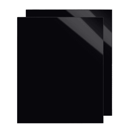 

2 Pack Black Acrylic Sheets 11.8 x 15.75 x 1/8 Inch (3mm) Thin Cast Plexiglass Panel/Board for Sign Painting Frame