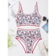 thumbnail image 5 of Conjunto de bikini Herseas con estampado floral de talle alto rojo para mujer, 5 of 6