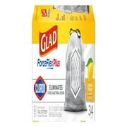 Glad ForceFlexPlus Lemon Fresh Bleach, Tall Kitchen Drawstring Bags (Pack of 18)