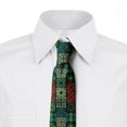 thumbnail image 2 of Ethnic Necktie, Colorful Azulejo Tiles, Dress Tie, 3.7", Multicolor, by Ambesonne, 2 of 3