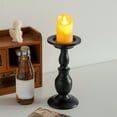 thumbnail image 4 of Luxcidy Pillar Candle Holders Stands, Candle Holders for Pillar Candles Decorative Candlestick Holder for Fireplace, Home Decor, Dinning, Party, Wedding, Matte Black(B), 4 of 6
