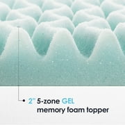 Best Price Mattress 2 5-Zone Cooling Gel Memory Foam Mattress Topper, Full