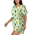 thumbnail image 2 of Bingfone Cartoon Fruit Print Pajamas Sets for Women Soft Short-Sleeved Pjs with Lounge Shorts Two Piece Sleepwear, 2 of 8