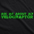 thumbnail image 2 of Youth Ask Me About My Raptor Flip T Shirt Dinosaur Funny Kids Cool Tee, 2 of 6