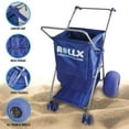 thumbnail image 5 of Rollx Big Balloon Wheel Foldable Beach Cart Storage Wagon for Sand, with 13-In. Beach Tires, Blue, RLX1-1107, 5 of 5