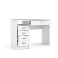 thumbnail image 4 of Tvilum Walden 5 Drawer Office Desk with 1 Locking Drawer for Adults, White, 4 of 23