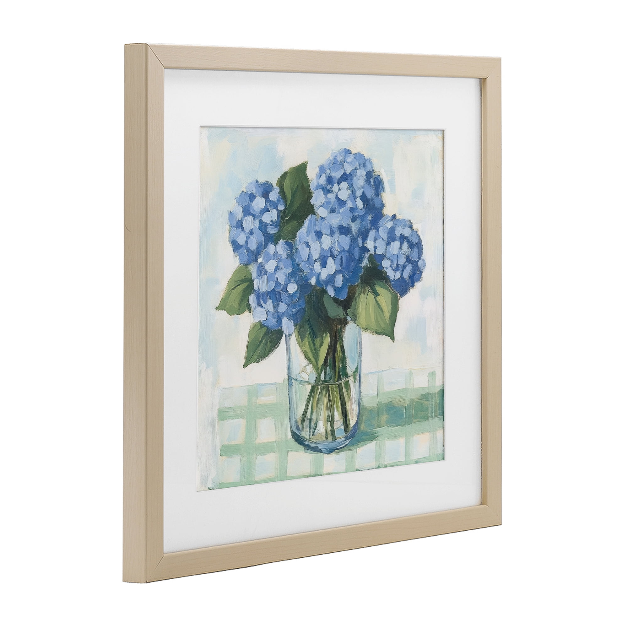 Stupell Industries Quaint Picnic Hydrangeas Birch Framed Print Under Glass, design by Petal Prints Design