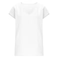 thumbnail image 4 of WERYOUNG Lightweight Linen T Shirt For Women Summer Short Sleeve T-Shirts Relaxed Fit Casual Tee Holiday Vacation Versatile Tops XXL, 4 of 4