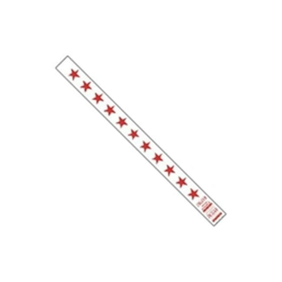 0.75 x 10 in. Red & White Stars Wristbands - Case of 500