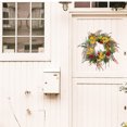 thumbnail image 3 of 21.7 '' rge Artificial Sun Flower Wreath Hoja Guirnalda Puerta de Pared Mural Casa Ranguna Otoño de Acción de Gracias Decoraciones para el hogar Sunnimix Corona de la puerta delantera, 3 of 8