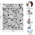 thumbnail image 4 of Halloween Doodle Halloween Elements Blanket,Comfortable Soft Flannel Throw Blanket,All Season,Warm Lightweight Blankets for Sofa Bed Couch Living Room Chair,30"x40", 4 of 4