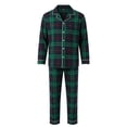 thumbnail image 5 of Leey-World Christmas Family Pajamas Matching Sets Long Sleeve Pj Set Satin Button Down Plaid Pajamas Long Sleeve Holiday Sleepwear, 5 of 6