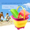 thumbnail image 2 of 1 Set Beach Toy Set Collapsible Sand Bucket Mini Shovel Rake Three-Piece Playing Set Interactive Toy Accessories Kids Baby Beach Sand Castle Sandbox Toy Set Summer Outdoor, 2 of 10