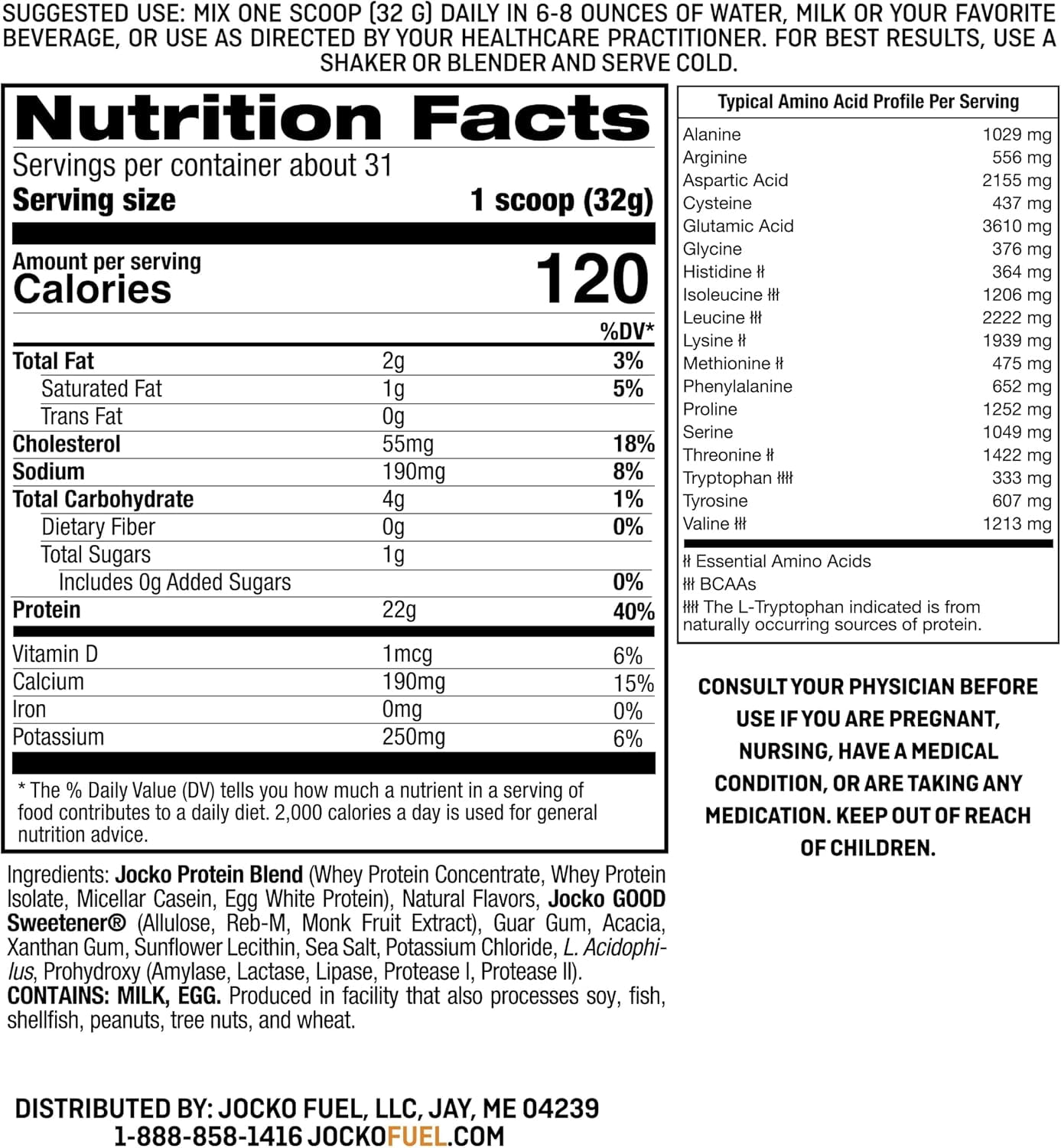 Jocko Mölk Whey Protein Powder 22g, 2lbs, Pumpkin