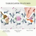 thumbnail image 5 of Hummingbird Flower Floral Sprint Waterproof Picnic Patio Party Round Table Cloth Cover Decorations Fabric 60 Inch Circular Tablecloth for 20-47 Inch Home Dining Room Kitchen Decor, 5 of 5
