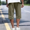 thumbnail image 6 of ZVNAΖH Men's Baggy Capri Pants Plus Size Below Knee Casual 3/4 Shorts Big and Tall Summer Drawstring Pants with Pockets, M-8XL, 6 of 9