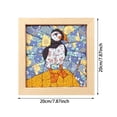 thumbnail image 3 of DIY Craft Kit, Wooden Framed Art – 8" x 8" Animal Theme Textile Collage Project for Home Decor & Creative Hobby, 3 of 3