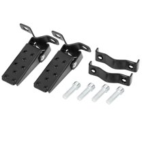 1 Pair Black Stainless Steel Motorcycle Non-Slip Folding Fork Foot Step Rest Pedal