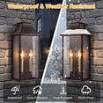 thumbnail image 4 of Lawyettle Dusk to Dawn Outdoor Wall Light Fixture, 20.6" Large Oil Rubbed Bronze Outdoor Lanterns, 2-Light Waterproof Exterior Porch Sconce for House, 4 of 11