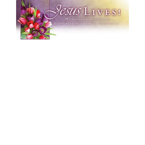 Letterhead - Easter - Jesus Lives!, (Paperback)