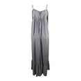thumbnail image 5 of Liacowi Women Sleeveless Spaghetti Strap Cami Dress Ruched Ruffle Hem Loose Flowy Swing Pleated Long Dress with Pocket, 5 of 6